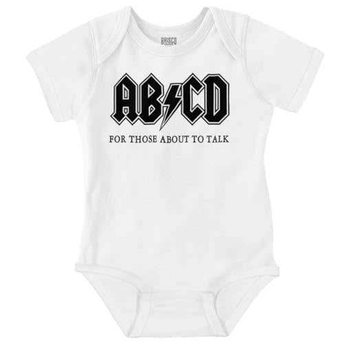 Brisco Brands ABCD Lightning Bolt Lil Rocker Music Baby Romper Boys or Girls