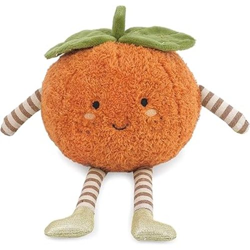 MON AMI Premium Clementine Soft Food Plush Toy – 10”, Whimsical & Adorable Face - Handcrafted Squishable Stuffed Food Plush Toy, Perfect for Décor or Play