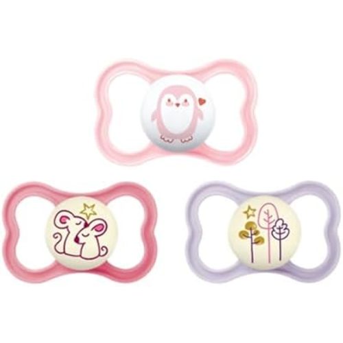 MAM Air Pacifier for Babies 6-16 Months, Extra Air Flow for Sensitive Skin, Glows in The Dark, Developed with Medical Experts, BPA-Free Skin Soft Silicone, 3 Count, Made in Europe