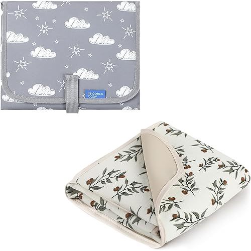 Portable Changing Pad Travel - Waterproof Compact Diaper Changing Mat - Lightweight & Foldable Changing Station, Newborn Shower Gifts