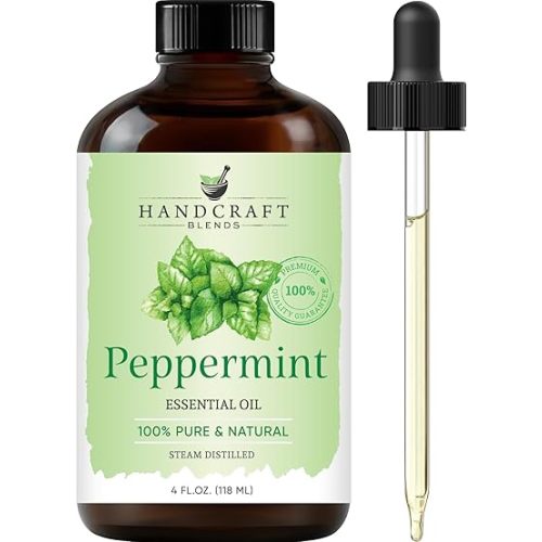 Handcraft Blends Peppermint Essential Oil - Huge 4 Fl Oz - 100% Pure and Natural - Premium Grade Essential Oil for Diffuser and Aromatherapy