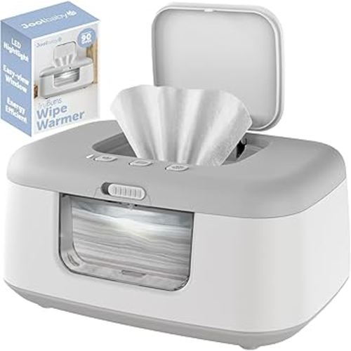 TinyBums Baby Wipe Warmer & Dispenser with LED Changing Light & On/Off Switch - Jool Baby (Gray)