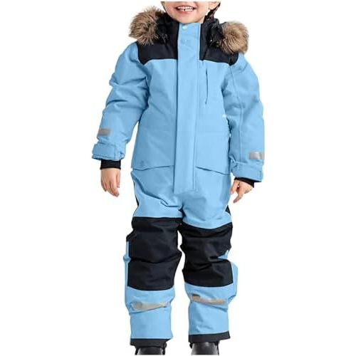 Girls and Boys Snow Suits One Piece Winter Fashion Warm Overalls Comfy Waterproof 2024 Toddler Ski Suits 1-10 Years