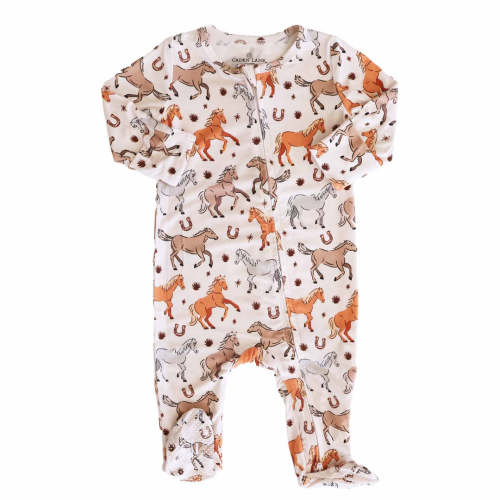 P's Ponies Zipper Footie