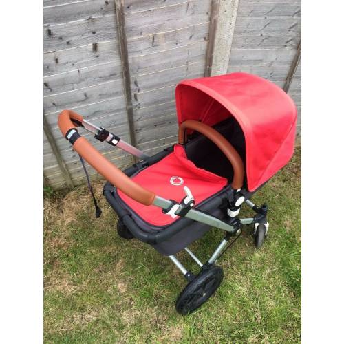 Leather look handle & bumper bar covers to fit a bugaboo Cameleon pram