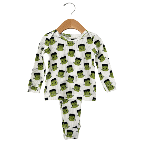 Organic Waffle 2-Piece Set, Halloween Monster