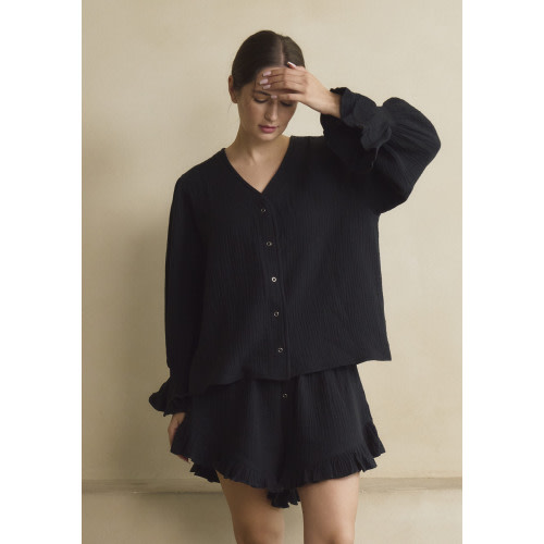 LUXE RUFFLED MUSLIN SET