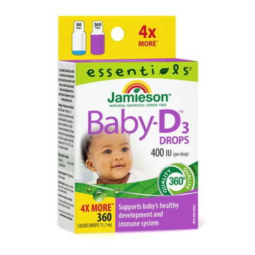 Jamieson Baby-D Vitamin D3 400 IU Droplets, 11.7 mL