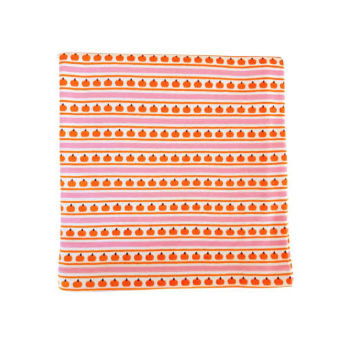 Pumpkin Stripe Pink / Organic Swaddle
