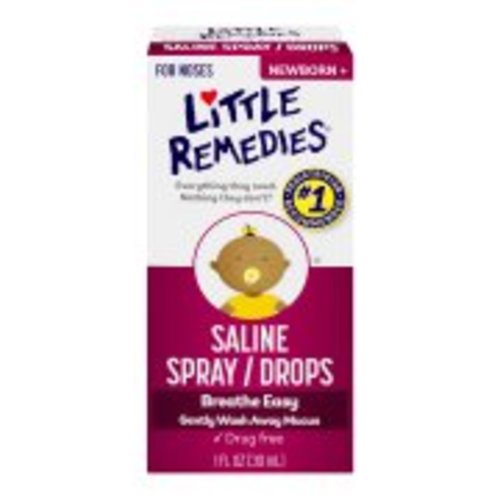 (2 pack) Little Remedies Saline Spray/Drops Newborn, 1.0 FL OZ