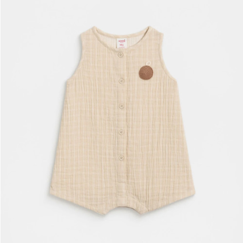 Orange Button Romper | Seed Heritage