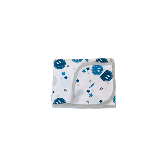 Blue Smiley Blanket – Little Starbeams