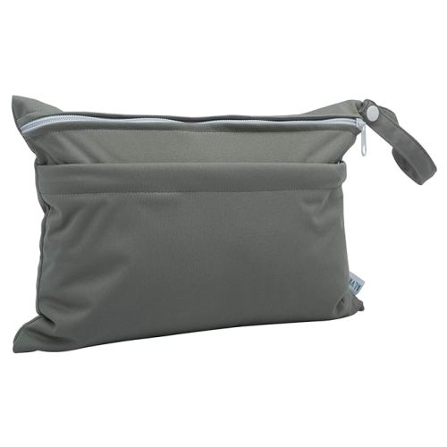 ALVABABY 3pcs Baby Cloth Diaper Wet/Dry Bags|Waterproof Reusable with Two Pockets|Travel, Beach, Pool, Daycare, Soiled Baby Items,Yoga,Gym Bag for Swimsuits or Wet Clothes 3L-B29 - Gray