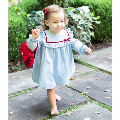 Edgehill Collection x Darby Fallon Clark Baby Girls 3-24 Alyssa Corded Dress Set