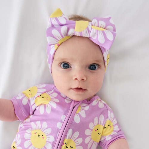Flower Power Luxe Bow Headband - Little Sleepies