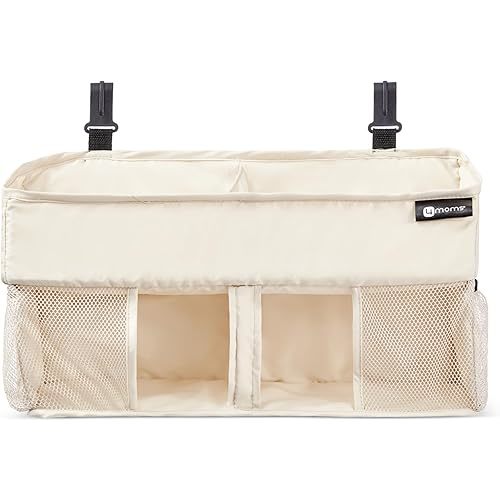 4moms Breeze Playard Diaper Caddy, Storage for Diapers, Baby Wipes, and Organization, Birch