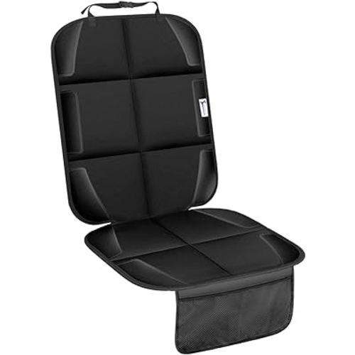 Car Seat Protector, Non-Slip Rubber Padded Backing Seat Protector for Child Seats, Waterproof Thickest Padding Car Seat Protector Under Baby Seat - No Imprint (Black-Ⅰ-1pcs)
