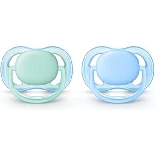 Philips Avent Ultra Air Pacifier, 0-6 months, blue/green, 2 pack, SCF244/20