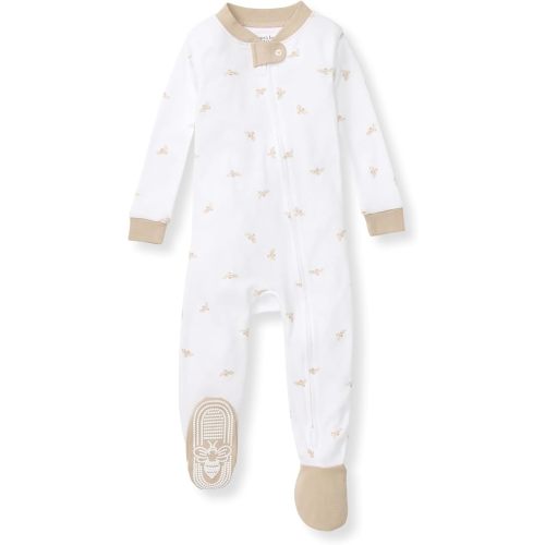 Burt's Bees Baby Boys Sleeper PJs, 100% Organic Cotton, One-piece Footie, Zip Up Jumpsuit, Snug Fit Pajamas