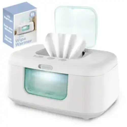 Baby Wipe Warmer & Dispenser with LED Changing Light & On/Off Switch (Aqua) - TikTok Shop