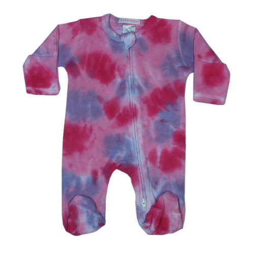 Baby Tie Dye Two-Way Zipper Footie - Diva