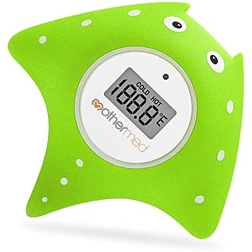 MotherMed Baby Bath Thermometer and Floating Bath Toy Bathtub Safety Temperature Thermometer Green Fish Only for Fahrenheit