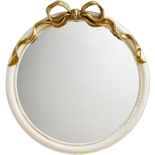 24-Inch Gold Bow Resin Mirror – Perfect Decorative Accent for Nursery and Elegant Baby Room Decor (Gold_1, 24in)