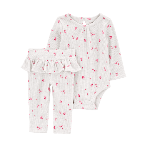 Baby 2-Piece Floral Valentine's Day Bodysuit Pant Set - Carter's | Carter's