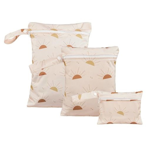 3 Set Wet Bag Storage Bag Zipper Waterproof Washable Travel Bags, Beach, Pool, Gym Bag for Cloth Diaper, Swimsuits & Wet Clothes(EF641)