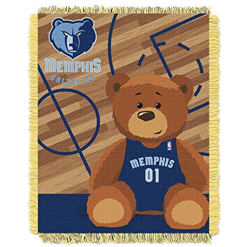 NORTHWEST NBA Unisex-Adult NBA 36-Inches-By-46-Inches Woven Jacquard Baby Throw Blanket