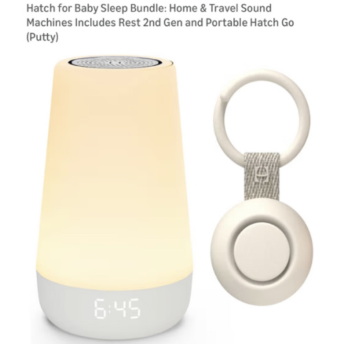 Hatch for Baby Sleep Bundle: Home & Travel Sound Machines Includes Rest 2nd Gen and Portable Hatch Go (Putty)