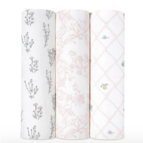 French Floral Silky Soft Swaddle 3 Pack | aden + anais