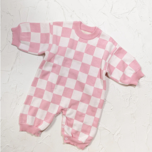 Knitted Lounge Suit - Baby Pink