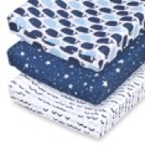 The Peanutshell Nautical 3-Pack Changing Pad Cover