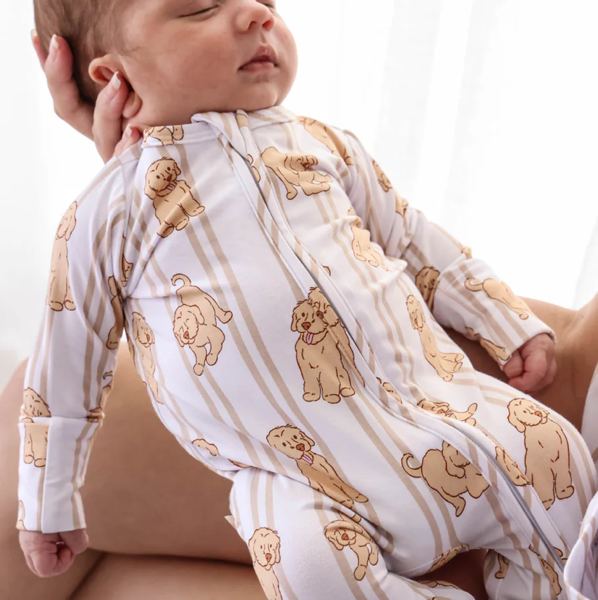 Zipper Footie in Ruff Life | Caden Lane
