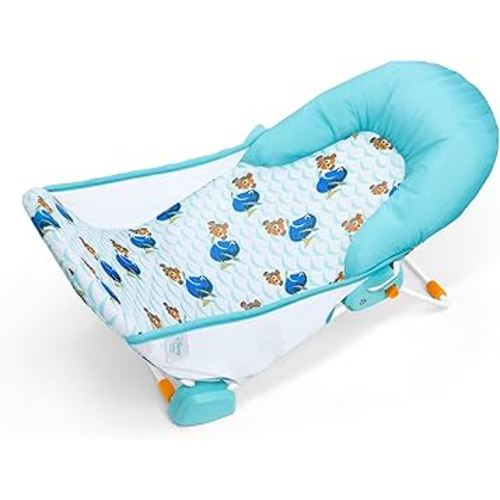 Bright Starts Disney Baby Nemo Foldaway 2-Position Baby Bath Seat, Adjustable Support for Sink or Bathtub, Ages 0-6 Months up to 20 Pounds, Machine-Washable Sling