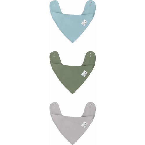The Ollie World Bandana Bibs (3-Pack) – Adjustable Snaps, Moisture-Wicking Fabric, OEKO-TEX® Certified, Soft & Absorbent