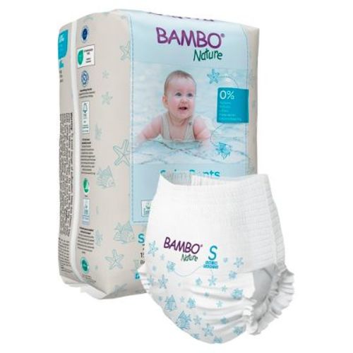 Bambo Nature Baby Swim Diaper Small, 15 To 26 Lbs. 1000024401, 12 Ct