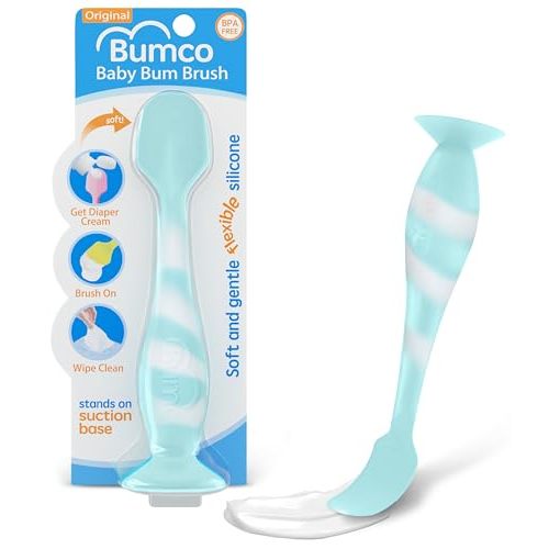 Bumco Diaper Cream Spatula - BPA-Free Diaper Bag Essentials, Soft Butt Spatula Baby, Mom-Invented Butt Paste Spatula, Bumco Diaper Cream Spatula, Flexible Diaper Cream Applicator, Bumco Baby Bum Brush