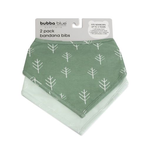 Bubba Blue Bandana Bib Forest/Avocado 2Pk