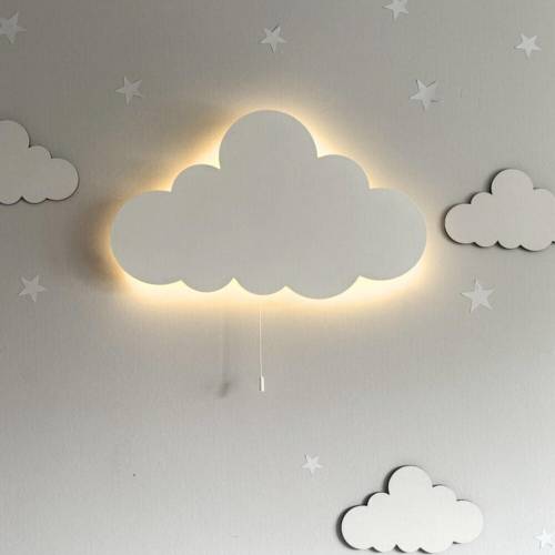 Cloud-Shaped LED Wall Lamp - Soft Glow Night Light for Kids' Rooms, Nursery or Cozy Spaces