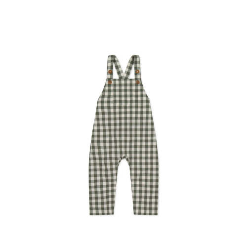 Organic Cotton Kingston Overall - Gingham Grape Leaf – Jamie Kay USA