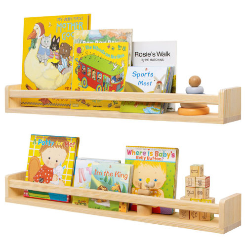 Latitude Run® Graviel 2 Piece Pine Wood Floating Shelf & Reviews | Wayfair