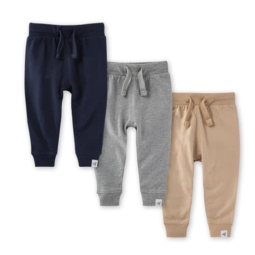 Burt's Bees Baby Knit Jogger Pants, Baby Sweatpants, 100% Organic Cotton Infant Bottoms
