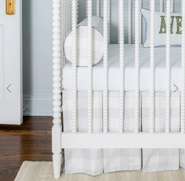 Pleated Check Crib Skirt – Rooney Home