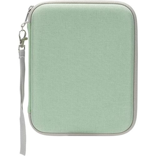 Card Case for Yoto cards, Soft Portable Folder with Zipper & 80 Pockets Player & Mini Audiobook Cards, Card Binder Holder with Sleeves for Travel (Green)