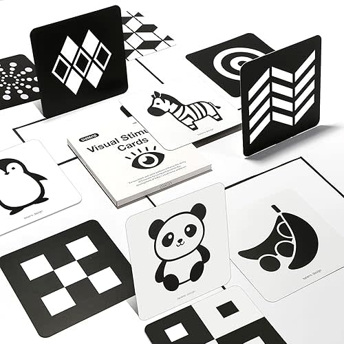 High Contrast Baby Flashcards for Newborn Brain Development