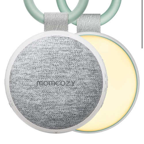 Momcozy Portable Sound Machine with Night Light, White Noise Sound Machine for Baby, 20 Soothing Sounds, Sound Therapy, Long-Lasting Power, Timer, Clips on Stroller, Baby Shower Gifts