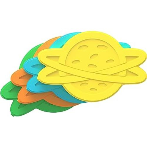 Bentgo® Buddies Reusable Ice Packs - Slim Ice Packs for Lunch Boxes, Lunch Bags, and Coolers - Multicolored 4-Pack (Planet)