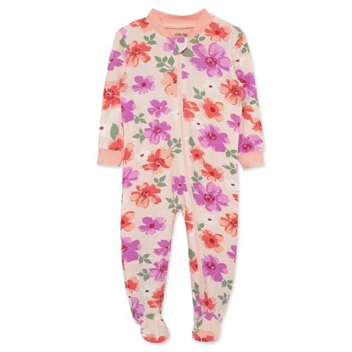 Little Me Clothes for Baby Girls' Zip Front Sleepwear Bodysuit, 12 Months -24 Months